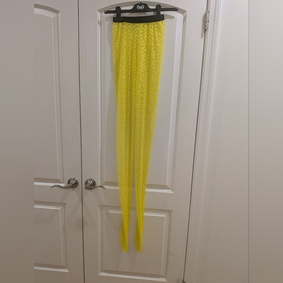 19. NWOT VERSACE LA GRECA MONOGRAM TULLE TIGHTS - Picture 3 of 5